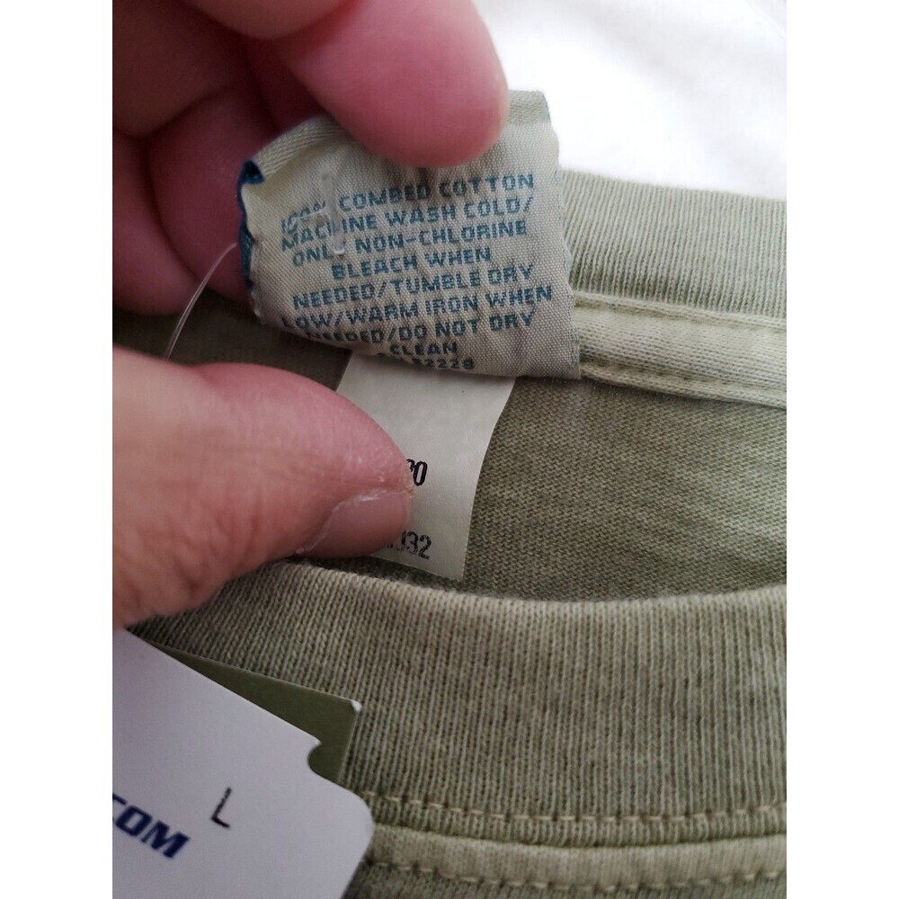Crazy Shirts Hemp Dyed Jeep Shirt Long Sleeves Mens Sz L Green Front Back Print - Picture 12 of 16